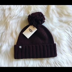 UGG Wool Blend Pom Pom Beanie